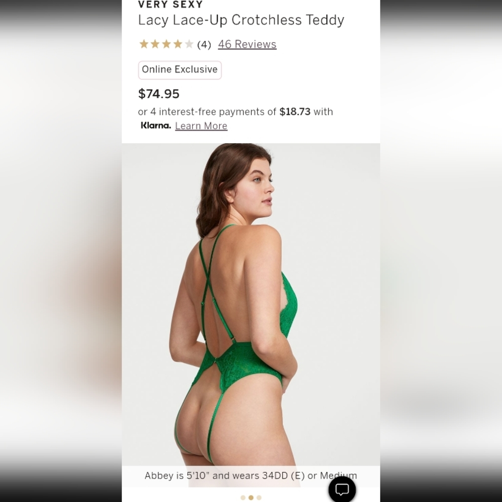 Lacy Lace-Up Crotchless Teddy